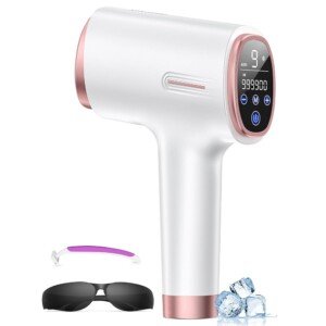 Laser Hair Removal for Women & Men, 45°F Ice-Cooling Contact, Safe & Virtually Painless Alternative to Salon IPL Hair Removal Device, Long-Lasting Hair Removal from Home, with...