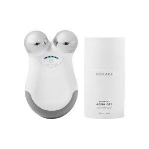 NuFACE MINI Classic Microcurrent Facial Device Kit - Face Sculpting Tool & Neck Tightening Device to Contour, Lift, Smooth & Tone + Activating Aqua Conductive Gel for...