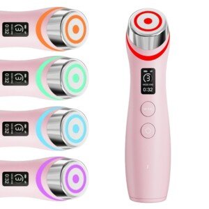 Upgraded Version | 6-in-1 Real Glass Glow Beauty Device | Looking Glass Skin with Enhanced Absorption, Radiance, Elasticity, Pore Care | LED Anti-Wrinkle Device | Skin Care...